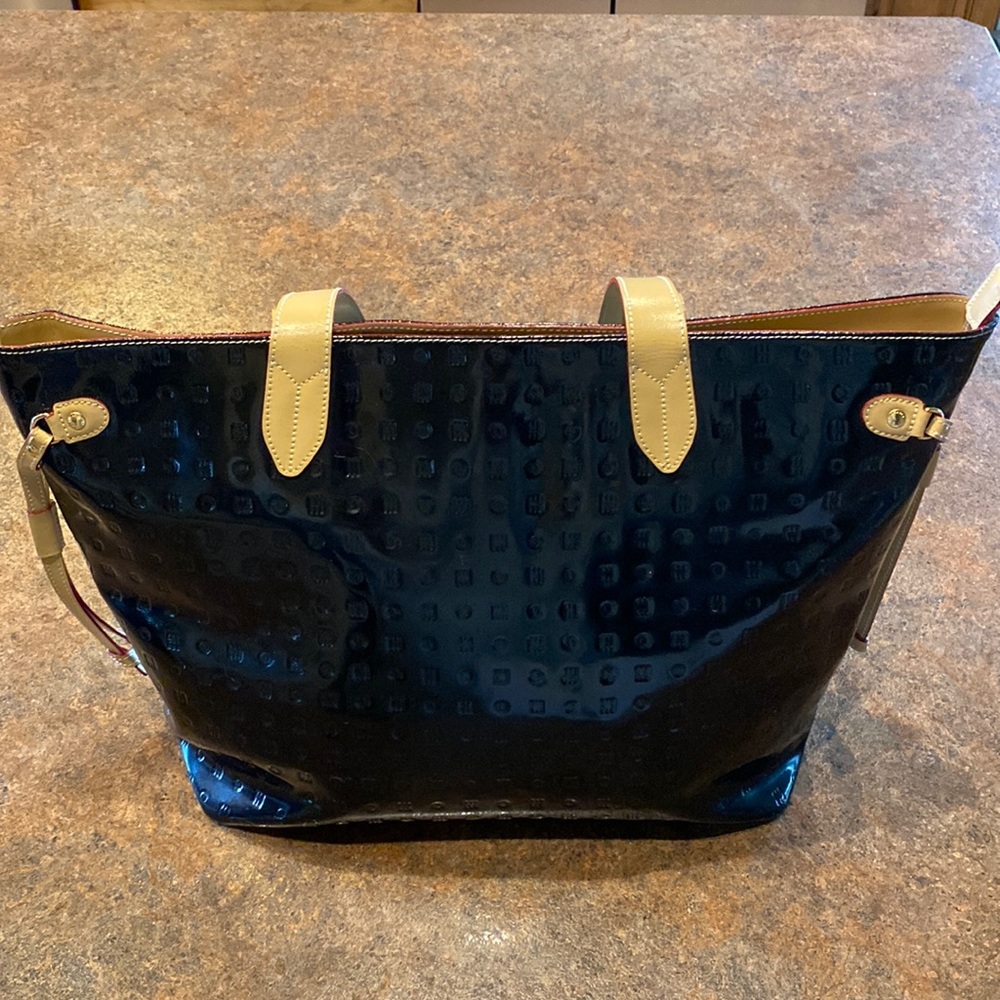 Vintage, Arcadia patent leather, made in Italy, tote bag